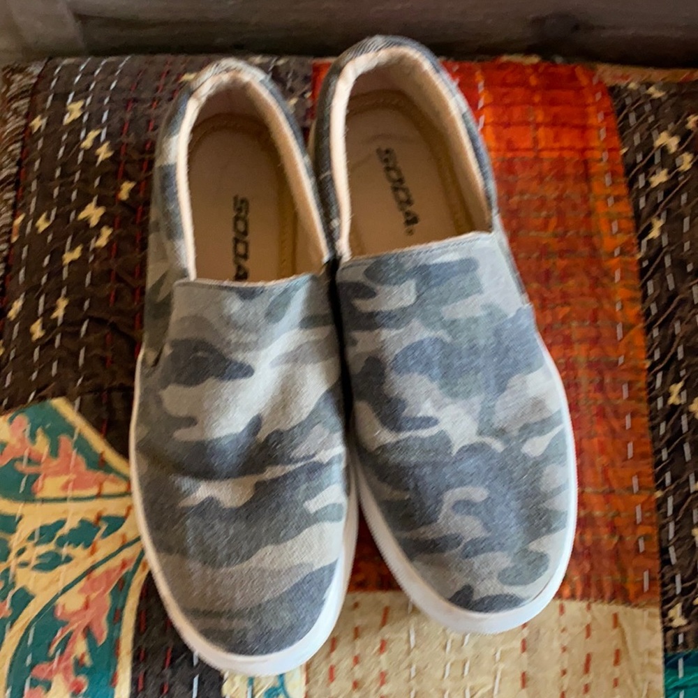 Cute Camo Slipons